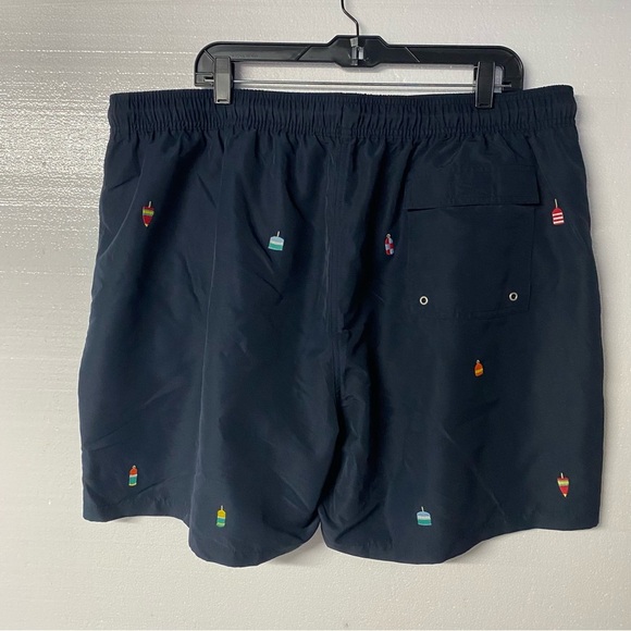 Brooks Brothers Broad Shorts XXL Blue Drawstring Waist Swim Trunks Mesh Brief 6” - Picture 6 of 8